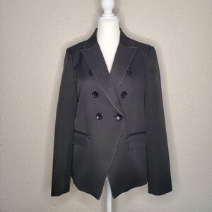 Mural Black Double-Breasted Blazer